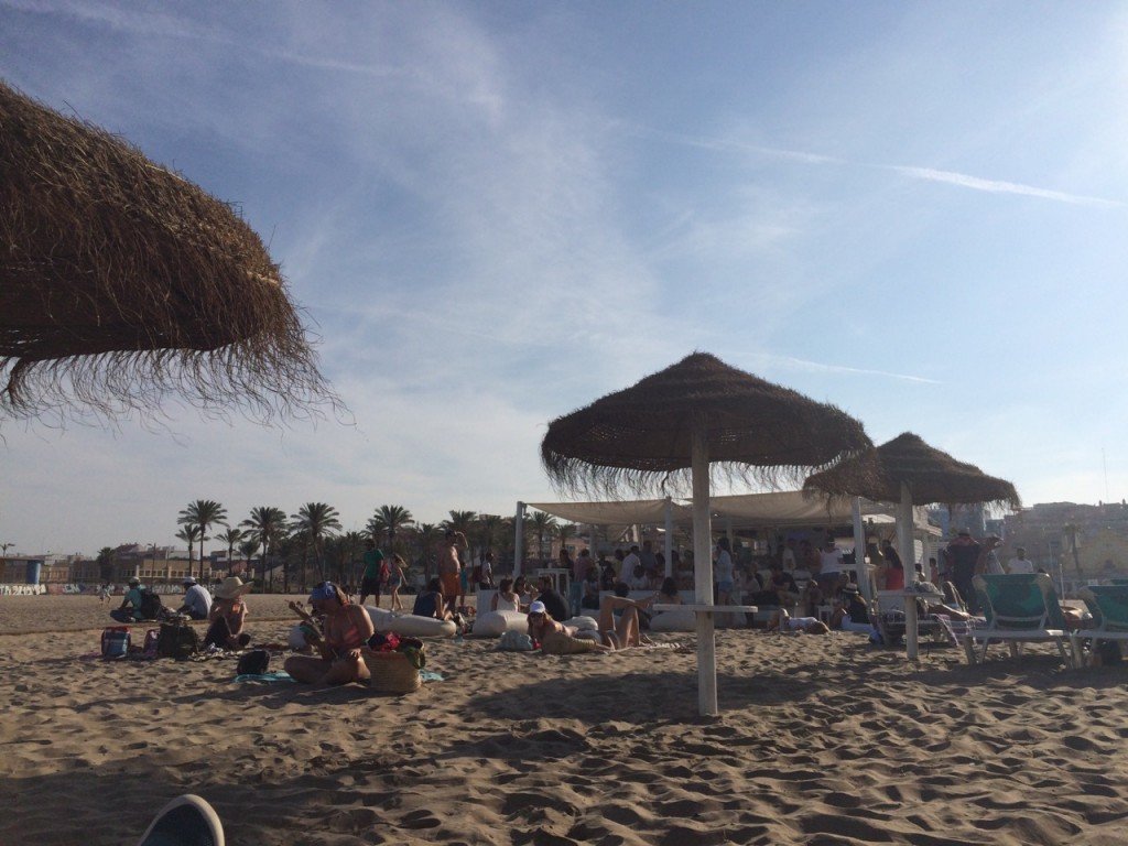 At the Patacona Beach in Valencia