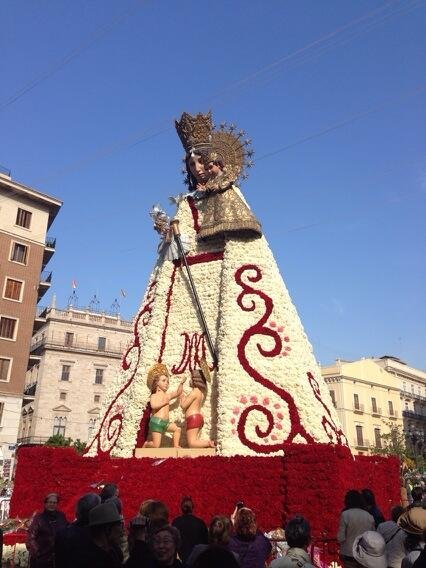 La Virgen and her Flower Dress