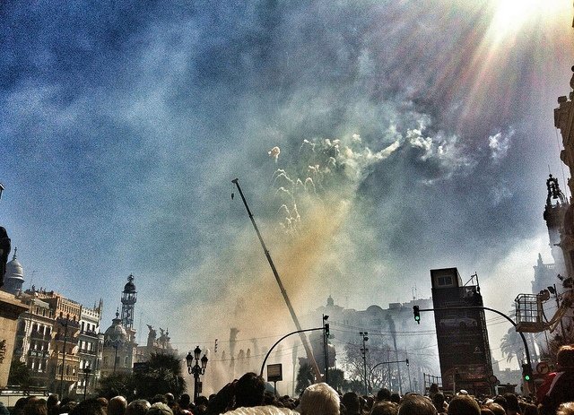 Mascleta Fireworks In Valencia