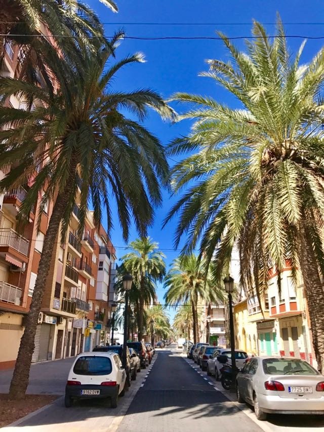 Calle Barraca in the Cabanyal. There's a Valencia Blue for you.