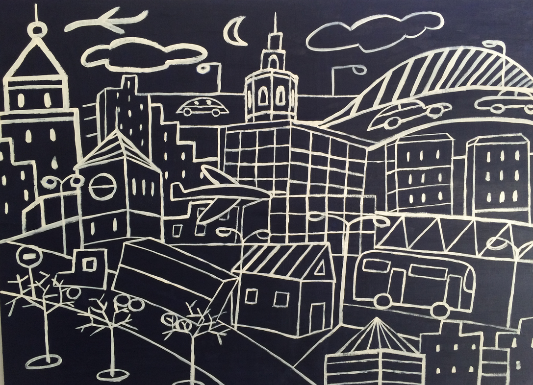 Valencia As Seen On A Bar Blackboard