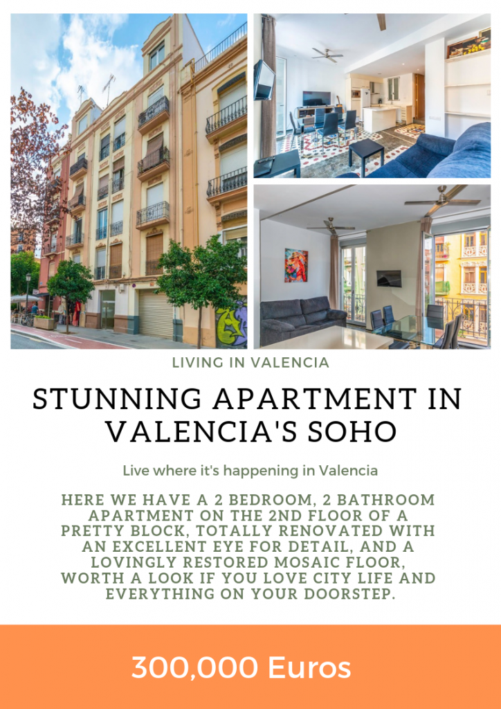 300K Bohemian Apartment in Valencia's Soho, Ruzafa