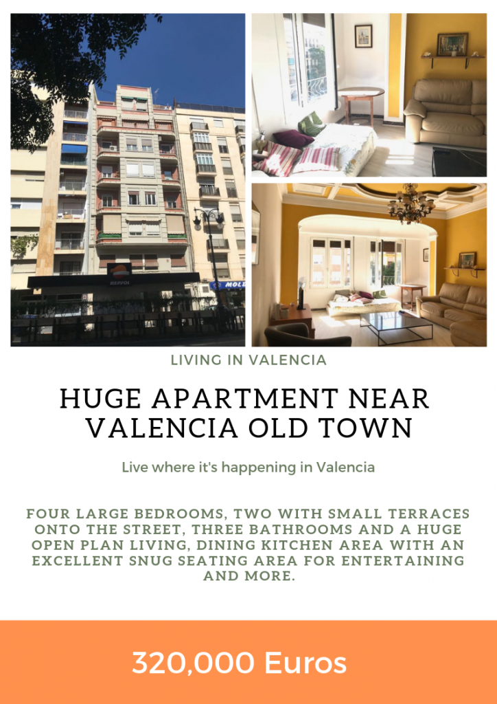 320k Enormous Apartment in Central Valencia