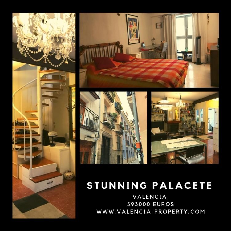 Stunning Palace with Large Sunlit Terraces near Valencia's Central market. 