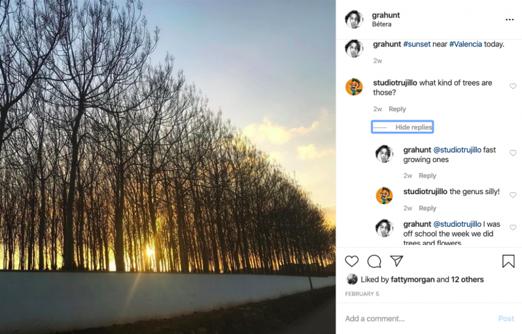 Our Instagram Feed has a lot of sunsets and facades